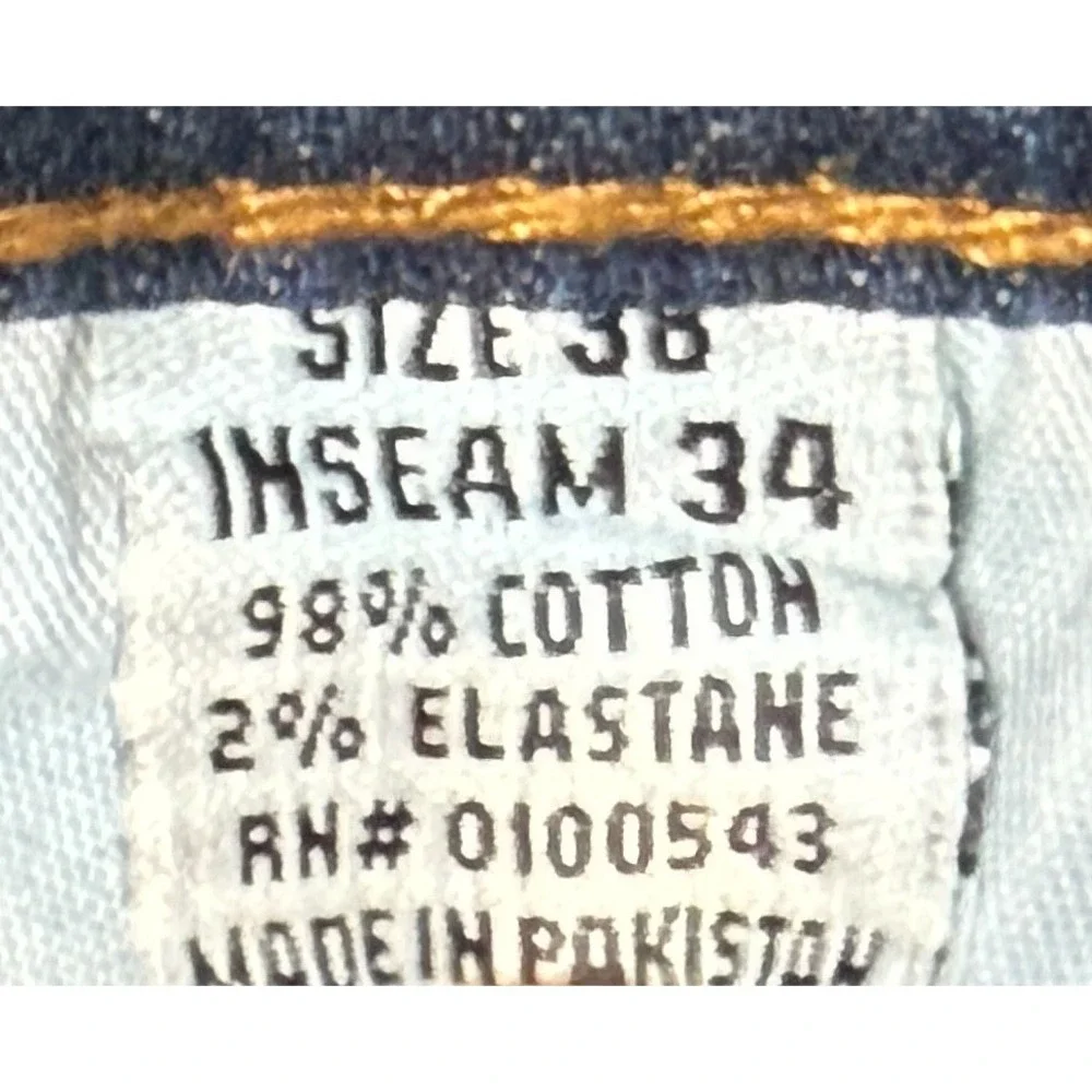 Evolution In Design Men's Distressed Slim Fit‎ 5 Pocket Denim Jeans Size 38x34